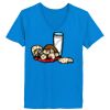 Ladies’  Junior Fine Jersey V-Neck Longer Length T-Shirt Thumbnail