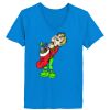 Ladies’  Junior Fine Jersey V-Neck Longer Length T-Shirt Thumbnail