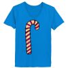 Ladies’  Junior Fine Jersey V-Neck Longer Length T-Shirt Thumbnail