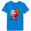 Ladies’  Junior Fine Jersey V-Neck Longer Length T-Shirt Thumbnail