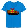 Ladies’  Junior Fine Jersey V-Neck Longer Length T-Shirt Thumbnail