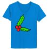 Ladies’  Junior Fine Jersey V-Neck Longer Length T-Shirt Thumbnail