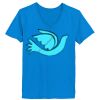 Ladies’  Junior Fine Jersey V-Neck Longer Length T-Shirt Thumbnail