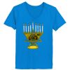 Ladies’  Junior Fine Jersey V-Neck Longer Length T-Shirt Thumbnail