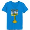 Ladies’  Junior Fine Jersey V-Neck Longer Length T-Shirt Thumbnail