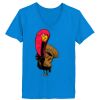Ladies’  Junior Fine Jersey V-Neck Longer Length T-Shirt Thumbnail