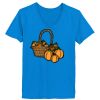 Ladies’  Junior Fine Jersey V-Neck Longer Length T-Shirt Thumbnail