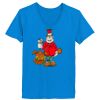 Ladies’  Junior Fine Jersey V-Neck Longer Length T-Shirt Thumbnail