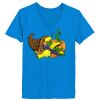 Ladies’  Junior Fine Jersey V-Neck Longer Length T-Shirt Thumbnail