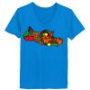 Ladies’  Junior Fine Jersey V-Neck Longer Length T-Shirt Thumbnail