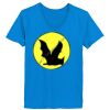 Ladies’  Junior Fine Jersey V-Neck Longer Length T-Shirt Thumbnail
