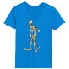 Ladies’  Junior Fine Jersey V-Neck Longer Length T-Shirt Thumbnail