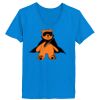 Ladies’  Junior Fine Jersey V-Neck Longer Length T-Shirt Thumbnail