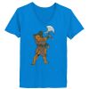 Ladies’  Junior Fine Jersey V-Neck Longer Length T-Shirt Thumbnail