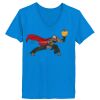 Ladies’  Junior Fine Jersey V-Neck Longer Length T-Shirt Thumbnail