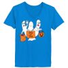 Ladies’  Junior Fine Jersey V-Neck Longer Length T-Shirt Thumbnail