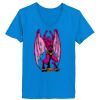Ladies’  Junior Fine Jersey V-Neck Longer Length T-Shirt Thumbnail