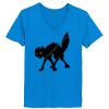 Ladies’  Junior Fine Jersey V-Neck Longer Length T-Shirt Thumbnail