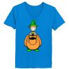 Ladies’  Junior Fine Jersey V-Neck Longer Length T-Shirt Thumbnail