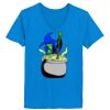 Ladies’  Junior Fine Jersey V-Neck Longer Length T-Shirt Thumbnail
