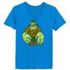 Ladies’  Junior Fine Jersey V-Neck Longer Length T-Shirt Thumbnail