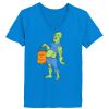 Ladies’  Junior Fine Jersey V-Neck Longer Length T-Shirt Thumbnail