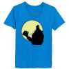 Ladies’  Junior Fine Jersey V-Neck Longer Length T-Shirt Thumbnail