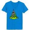 Ladies’  Junior Fine Jersey V-Neck Longer Length T-Shirt Thumbnail