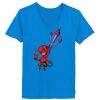 Ladies’  Junior Fine Jersey V-Neck Longer Length T-Shirt Thumbnail