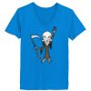 Ladies’  Junior Fine Jersey V-Neck Longer Length T-Shirt Thumbnail