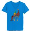 Ladies’  Junior Fine Jersey V-Neck Longer Length T-Shirt Thumbnail