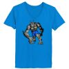 Ladies’  Junior Fine Jersey V-Neck Longer Length T-Shirt Thumbnail
