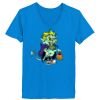 Ladies’  Junior Fine Jersey V-Neck Longer Length T-Shirt Thumbnail