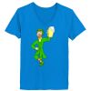 Ladies’  Junior Fine Jersey V-Neck Longer Length T-Shirt Thumbnail