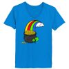 Ladies’  Junior Fine Jersey V-Neck Longer Length T-Shirt Thumbnail