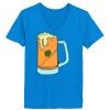 Ladies’  Junior Fine Jersey V-Neck Longer Length T-Shirt Thumbnail