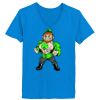 Ladies’  Junior Fine Jersey V-Neck Longer Length T-Shirt Thumbnail